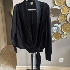 a new day Shimmering Black Blouse